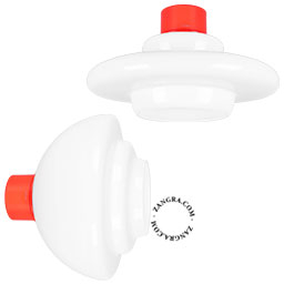 red ceiling light with Art Deco lampshade Dores