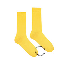 organic solid socks yellow
