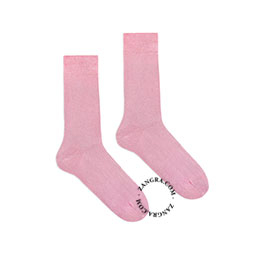 organic solid socks dust pink
