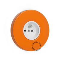 Oranje inbouw stopcontact type E
