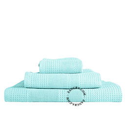 Våffelväv badhandduk – vattengrön.