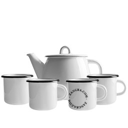 tableware-enamel-white-mug-teapot