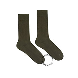 chaussettes kaki en coton bio