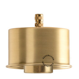 Brass replacement lamp holder for ceiling lamp.