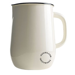 carafe à eau en émail ivoire