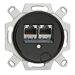 Prodotto presa RJ45 in bachelite nera Immagine