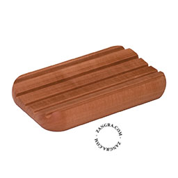 Porte-savon en bois de poirier strié