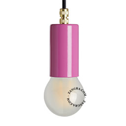 Pink lampholder.