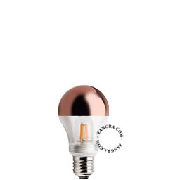 Light bulb with copper crown