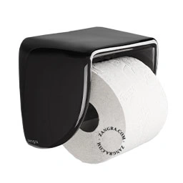 Produit dérouleur papier toilette en porcelaine noire Image