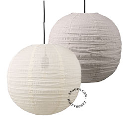 Linen and cotton lampshade for pendant light.
