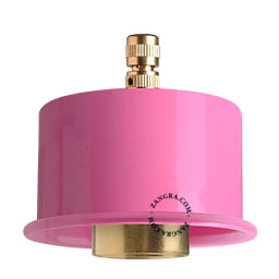 Pink replacement lamp holder for ceiling lamp.
