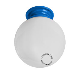 Blue wall or ceiling light.