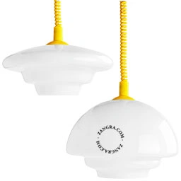 Produkt lampa wisząca Emile z żółtym przewodem spiralnym Obraz
