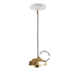 Art Deco brass pendant light.