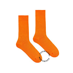 Oranje unisex sokken in bio katoen.