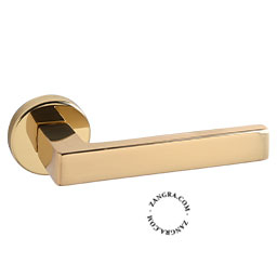 Double brass door handle.