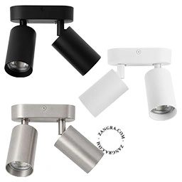 Product surface-mounted double LED spotlight Canelle Image
