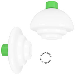 green ceiling light with Art Deco lampshade Dores