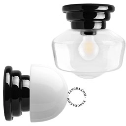Produkt czarna porcelanowa lampa Art Deco Daniel Obraz