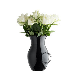 Black enamel vase.