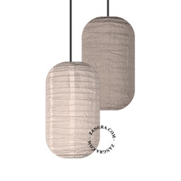 Linen and cotton lampshade for pendant light.