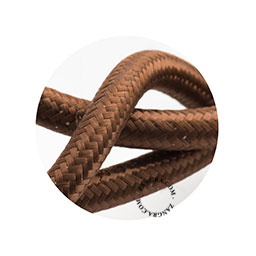 Brown fabric cable.