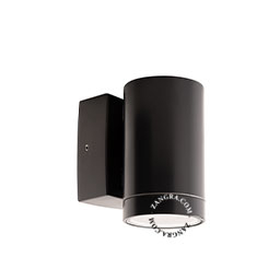 Black wall spotlight ideal for lighting façade.