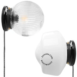 Produit applique ou lampe de table Cédric en porcelaine noire Image