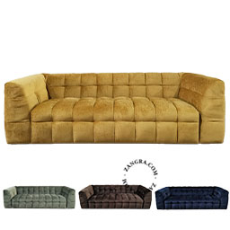 3.5-seat sofa in velvet.