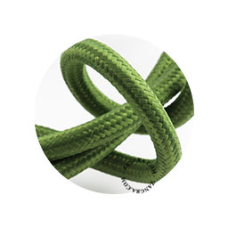 hunter green fabric cable