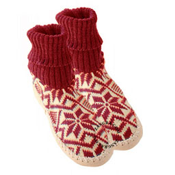 norwegian slippers - red