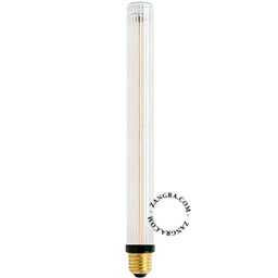 Produkt E27 żarówka filamentowa LED nieściemnialna 220K - 5W - 31 cm ryflowane szkło Obraz