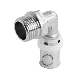 Produkt kolanko zaprasowywane do rur wielowarstwowych - 1/2″ GZ x 16 mm Obraz