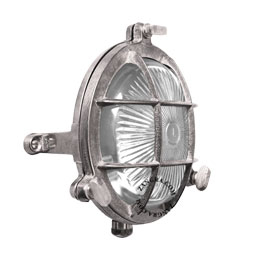 Niklowana wodoodporna mosiężna morska lampa ścienna.