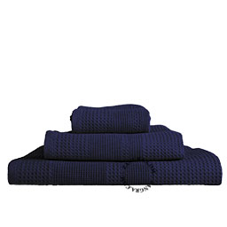 Våffelväv badhandduk – marinblå.