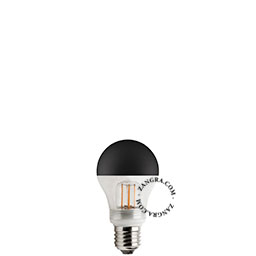 Light bulb with black crown