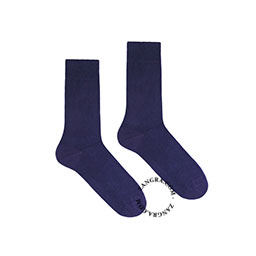 organic solid socks indigo