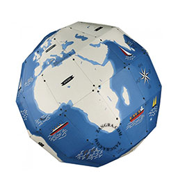 globe terrestre 3D en carton à construire