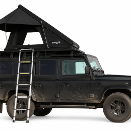 Tenda de teto preta para carro.