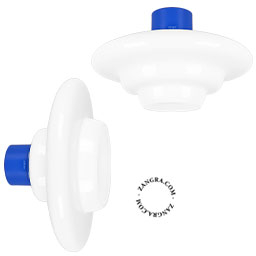 blue ceiling light with Art Deco lampshade Dores