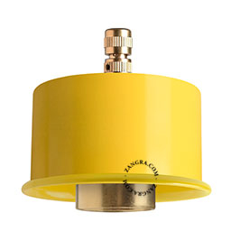 Yellow replacement lamp holder for ceiling lamp.