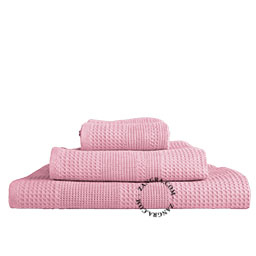 Våffelväv badhandduk – puderrosa.