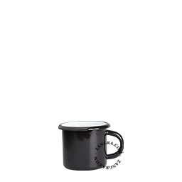 Black enamelled espresso cup.