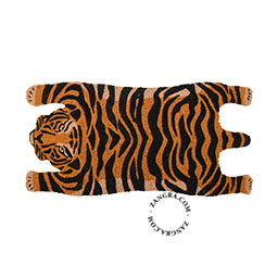 Kokos deurmat in de vorm van een tijger.