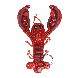 Lobster-shaped brooch.