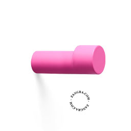 crochet laiton bouton porte laqué peint rose