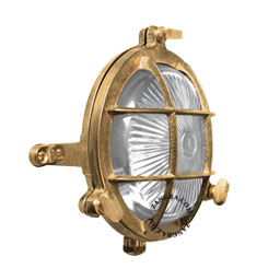 Lampa ścienna Marine z surowego mosiądzu wodoodporna.