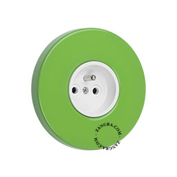 Groen inbouw stopcontact type E