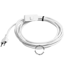 textile power cable - white